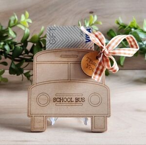 SCHOOL BUS DRIVER GIFT!!! Laser Cut & Engraved Gift Card Ornament